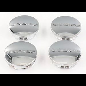 Dodge Center Caps Silver/Chrome 63mm/2.5 inch Brand New (Set of 4)